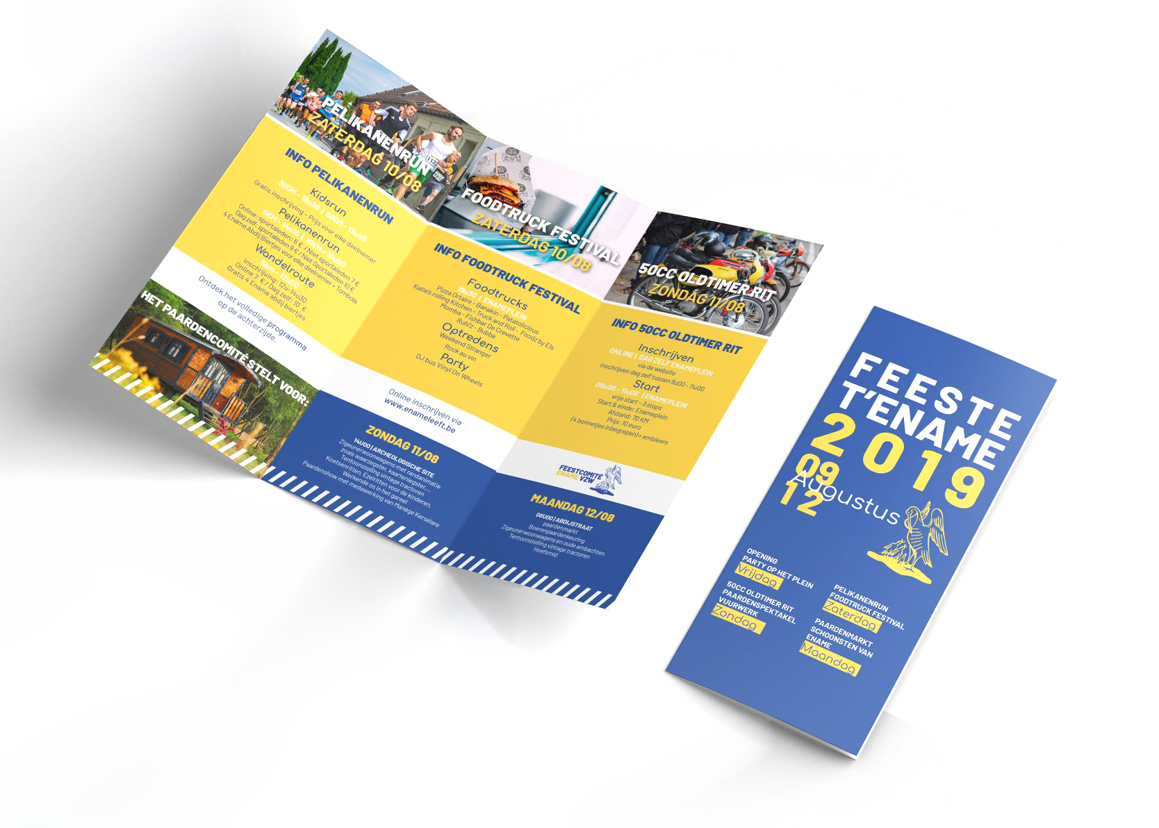 Folders met ontwerp feeste T'Ename